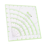 8 Inch Acrylic Quilting Ruler Multifunctional Clear Arcs Fans Quilt Circle Cutter Ruler for Patchwork Sewing Craft Tool