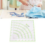 8 Inch Acrylic Quilting Ruler Multifunctional Clear Arcs Fans Quilt Circle Cutter Ruler for Patchwork Sewing Craft Tool