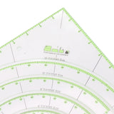 8 Inch Acrylic Quilting Ruler Multifunctional Clear Arcs Fans Quilt Circle Cutter Ruler for Patchwork Sewing Craft Tool