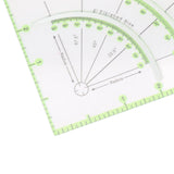 8 Inch Acrylic Quilting Ruler Multifunctional Clear Arcs Fans Quilt Circle Cutter Ruler for Patchwork Sewing Craft Tool