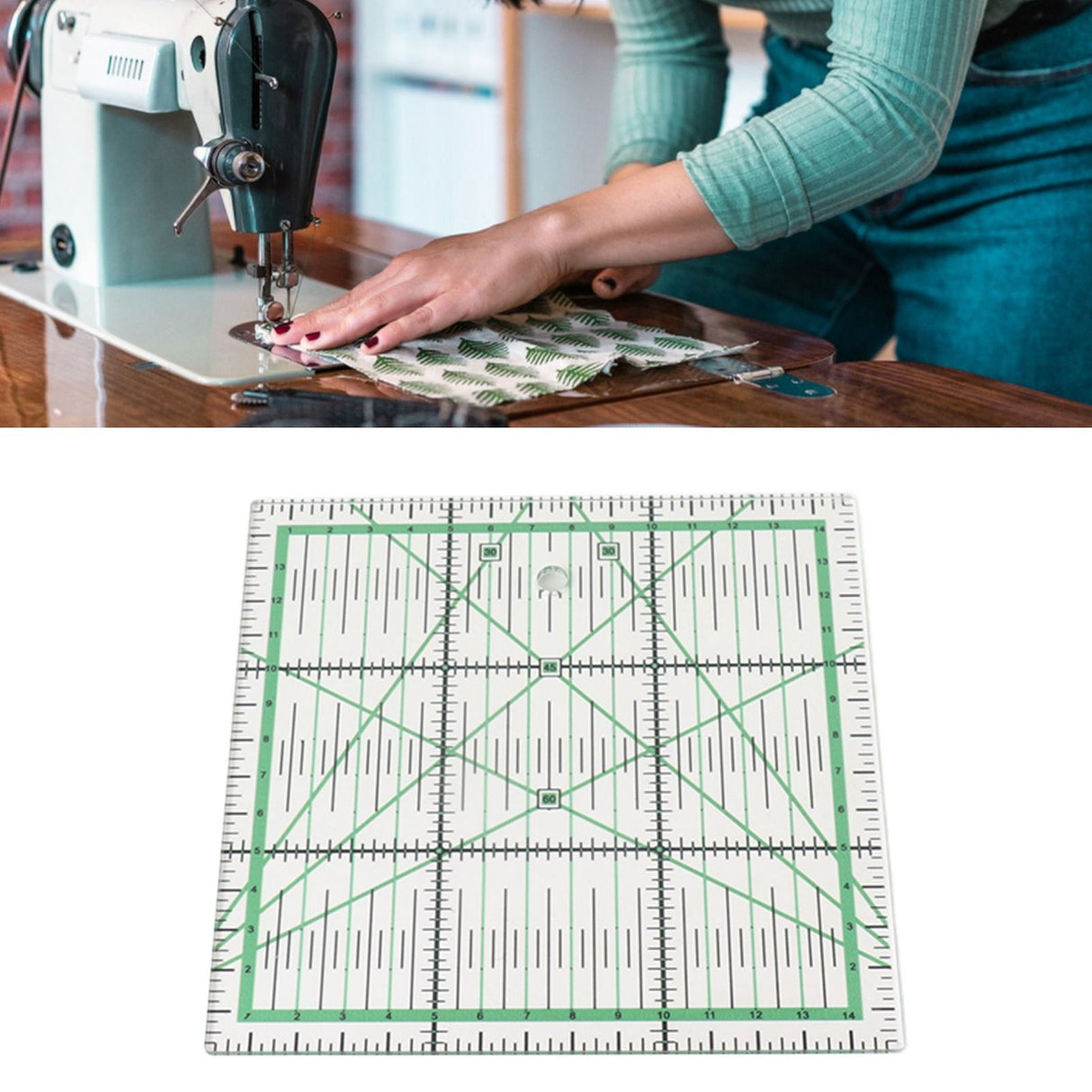 Quilting Ruler Transparent Acrylic DIY Grid Quilt Rulers with Precise Scale for Ironing Sewing Patchwork Measuring