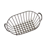 Wire Baskets Iron Handhold Storage Bins for Kitchen Cabinets Pantry Bathroom Laundry Room Refridge Black - Front View
