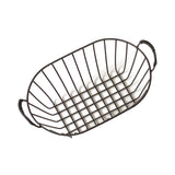 Wire Baskets Iron Handhold Storage Bins for Kitchen Cabinets Pantry Bathroom Laundry Room Refridge Black - Side View