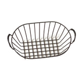 Wire Baskets Iron Handhold Storage Bins for Kitchen Cabinets Pantry Bathroom Laundry Room Refridge Black - Top-Down View