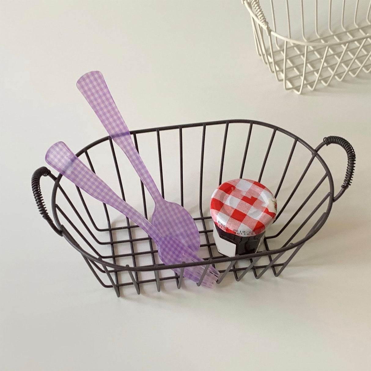 Wire Baskets Iron Handhold Storage Bins for Kitchen Cabinets Pantry Bathroom Laundry Room Refridge Black