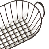 Wire Baskets Iron Handhold Storage Bins for Kitchen Cabinets Pantry Bathroom Laundry Room Refridge Black