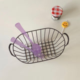 Wire Baskets Iron Handhold Storage Bins for Kitchen Cabinets Pantry Bathroom Laundry Room Refridge Black