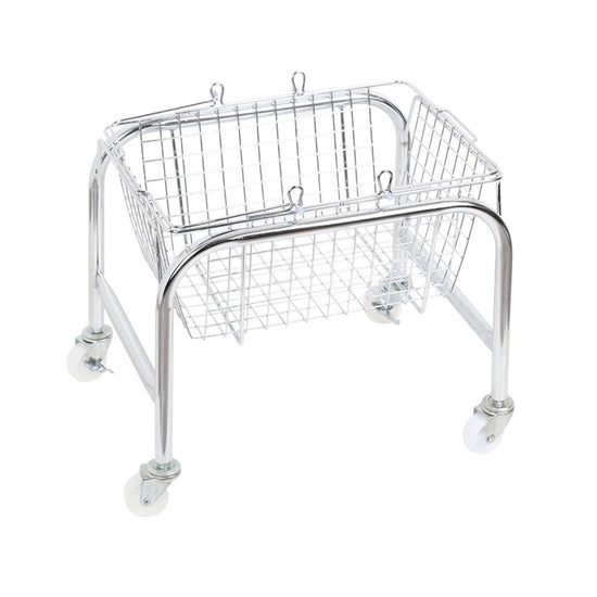 Storage Basket Convenient High Load Bearing Capacity for Bedroom Kitchen Dormitory Supplies Plastic Rolling Wheel + Storage Basket