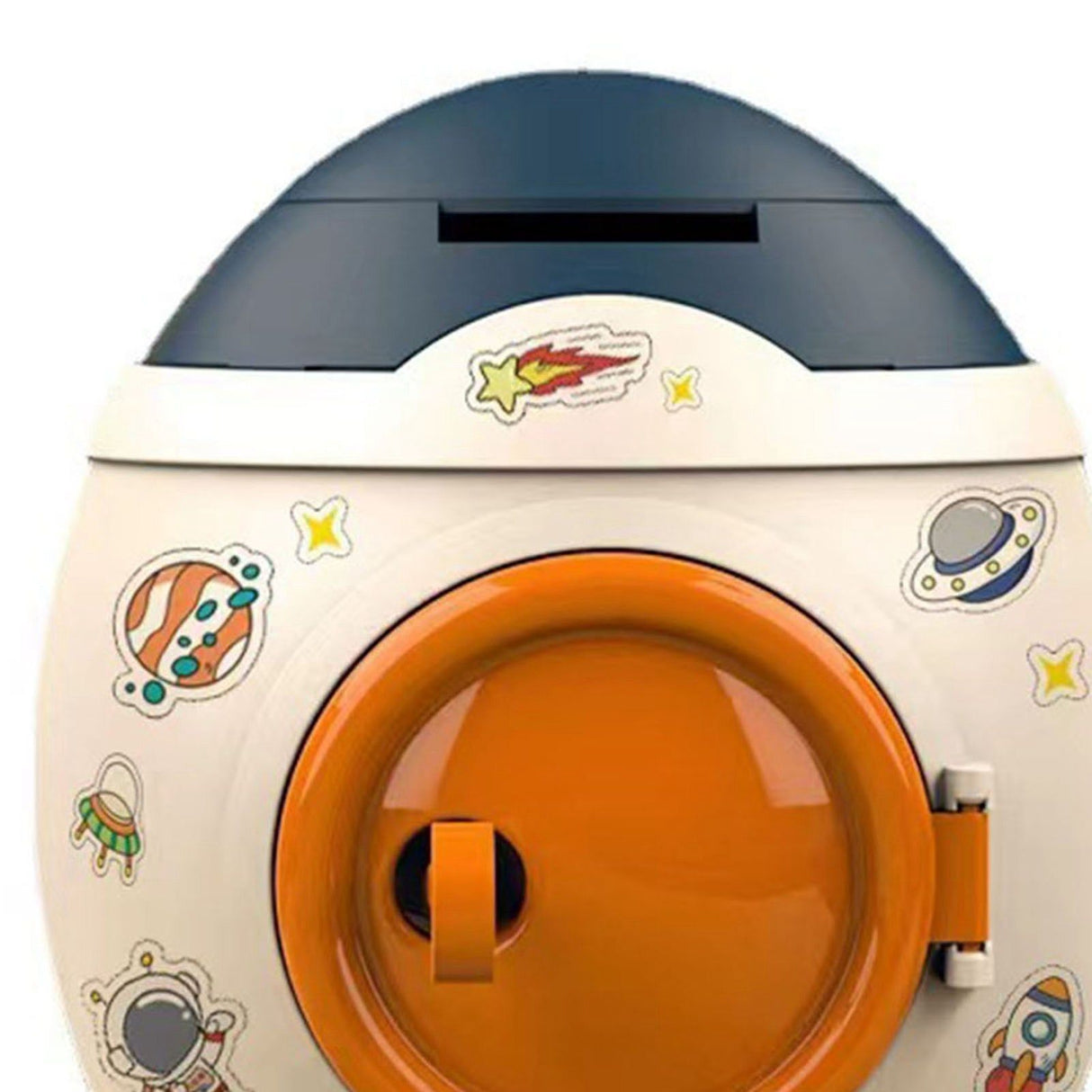 Cartoon Style Space Rocket Piggy Bank Money Bank Money Saving Jar Boys Girls Gift Morandi Blue