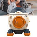 Cartoon Style Space Rocket Piggy Bank Money Bank Money Saving Jar Boys Girls Gift Morandi Blue