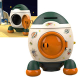 Cartoon Style Space Rocket Piggy Bank Money Bank Money Saving Jar Boys Girls Gift Morandi Green