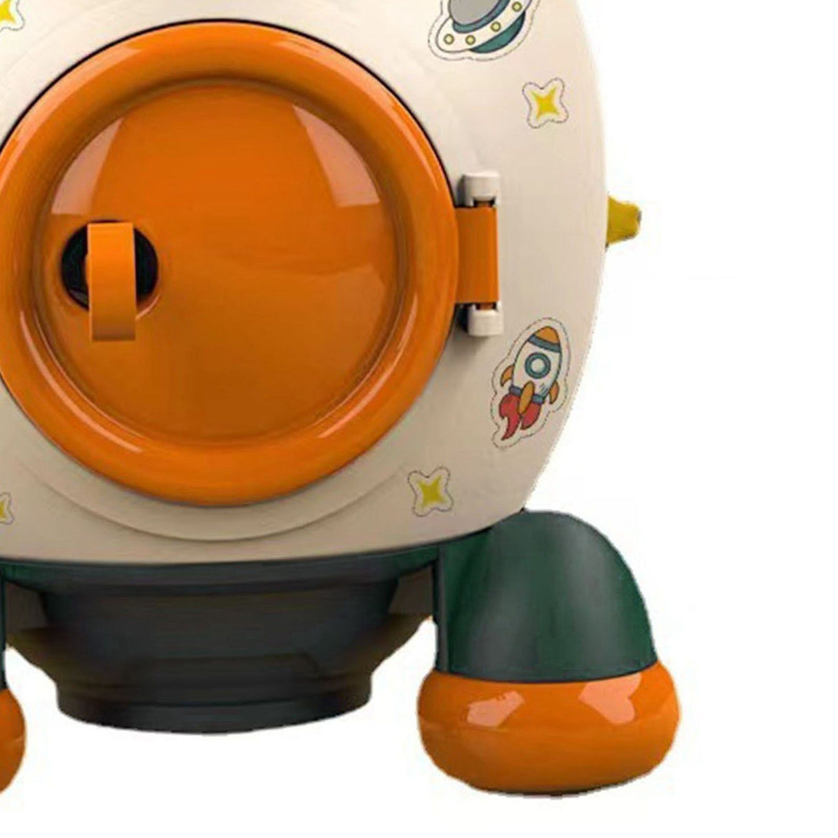 Cartoon Style Space Rocket Piggy Bank Money Bank Money Saving Jar Boys Girls Gift Morandi Green