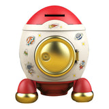Cartoon Style Space Rocket Piggy Bank Money Bank Money Saving Jar Boys Girls Gift Romantic Pink Gold