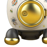Cartoon Style Space Rocket Piggy Bank Money Bank Money Saving Jar Boys Girls Gift Luxurious Grey Gold - Extra Image