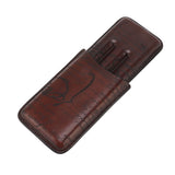 Leather Cigar Holder Travel Portable Soft Touch Elegant Breathable Cigar Case for Gift Giving - Side View