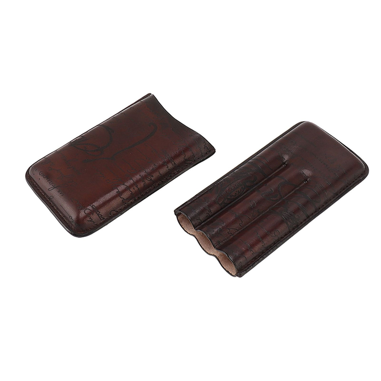 Leather Cigar Holder Travel Portable Soft Touch Elegant Breathable Cigar Case for Gift Giving