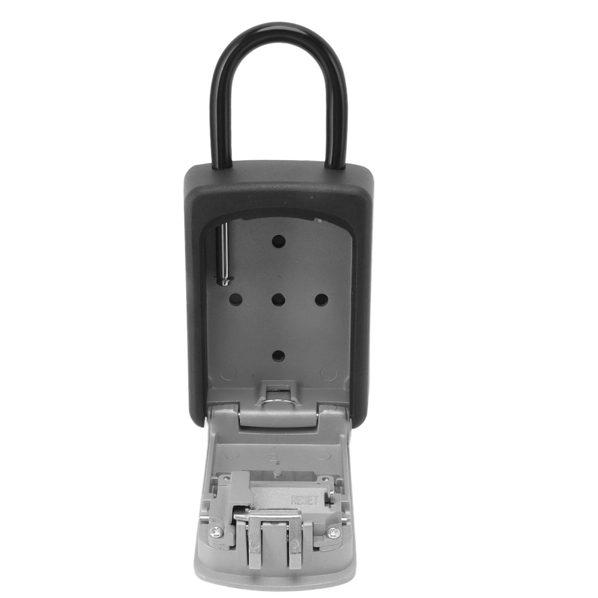 Key Lock Box Large Capacity Wall Mounted Resettable 4 Digit Key Storage Security Lockbox for House Keys