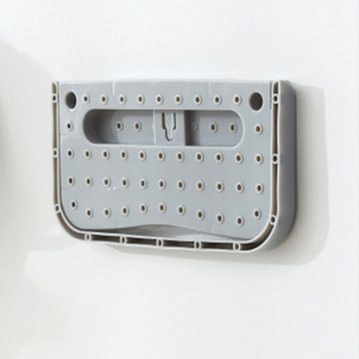 Wall Mounted Shoes Rack Adhesive Foldable Space Saving PP Door Shoe Hanger for Bathroom Grey Free Size