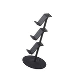 3 Layer Game Controller Storage Rack Hollow Headphone Game Console Controller Holder Stand Organizer for XBOX Black - Front View