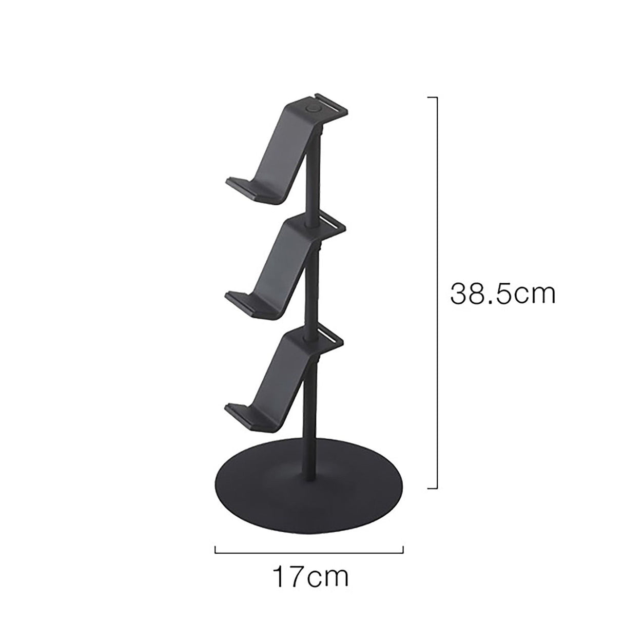 3 Layer Game Controller Storage Rack Hollow Headphone Game Console Controller Holder Stand Organizer for XBOX Black