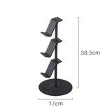 3 Layer Game Controller Storage Rack Hollow Headphone Game Console Controller Holder Stand Organizer for XBOX Black
