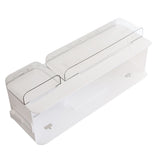 Multifunctional Clear Wall Mount Remote Control Holder Mobile Phone Charging Stationery Cosmetics Wall Storage Rack L Transparent - Top-Down View