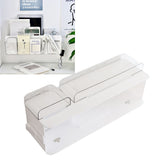 Multifunctional Clear Wall Mount Remote Control Holder Mobile Phone Charging Stationery Cosmetics Wall Storage Rack L Transparent