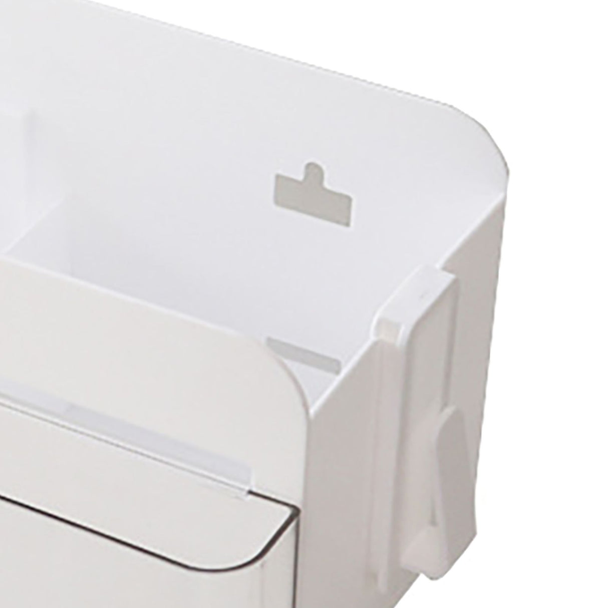 Multifunctional Clear Wall Mount Remote Control Holder Mobile Phone Charging Stationery Cosmetics Wall Storage Rack L Transparent