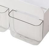 Multifunctional Clear Wall Mount Remote Control Holder Mobile Phone Charging Stationery Cosmetics Wall Storage Rack L Transparent