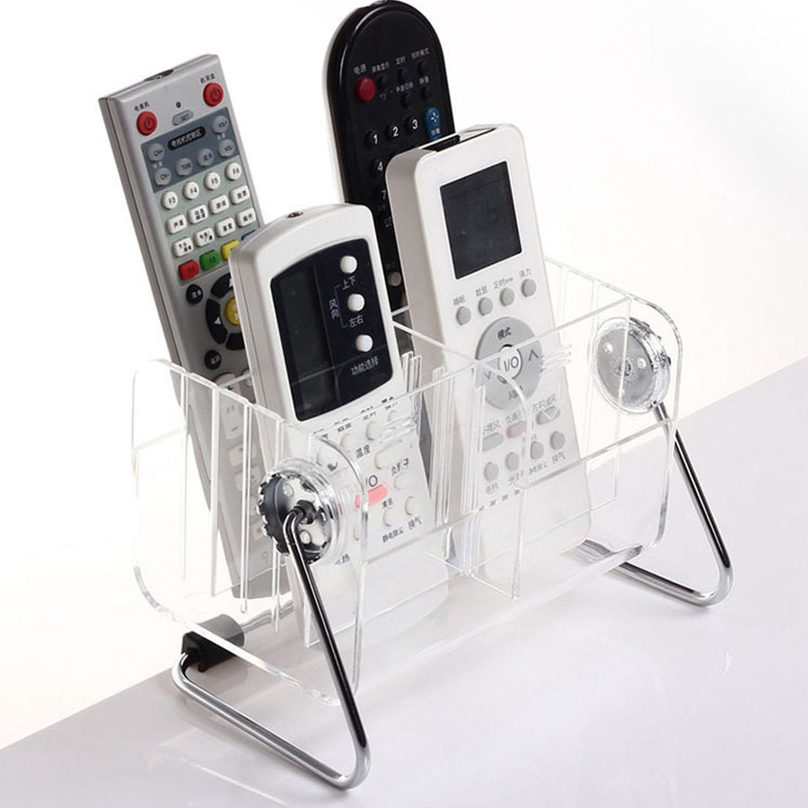 Clear Plastic Remote Control Holder Desk Organizer Transparent Mobile Phone Case Glasses Sundries Storage Box