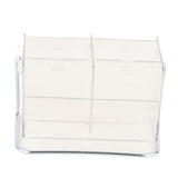 Clear Plastic Remote Control Holder Desk Organizer Transparent Mobile Phone Case Glasses Sundries Storage Box - Low Angle