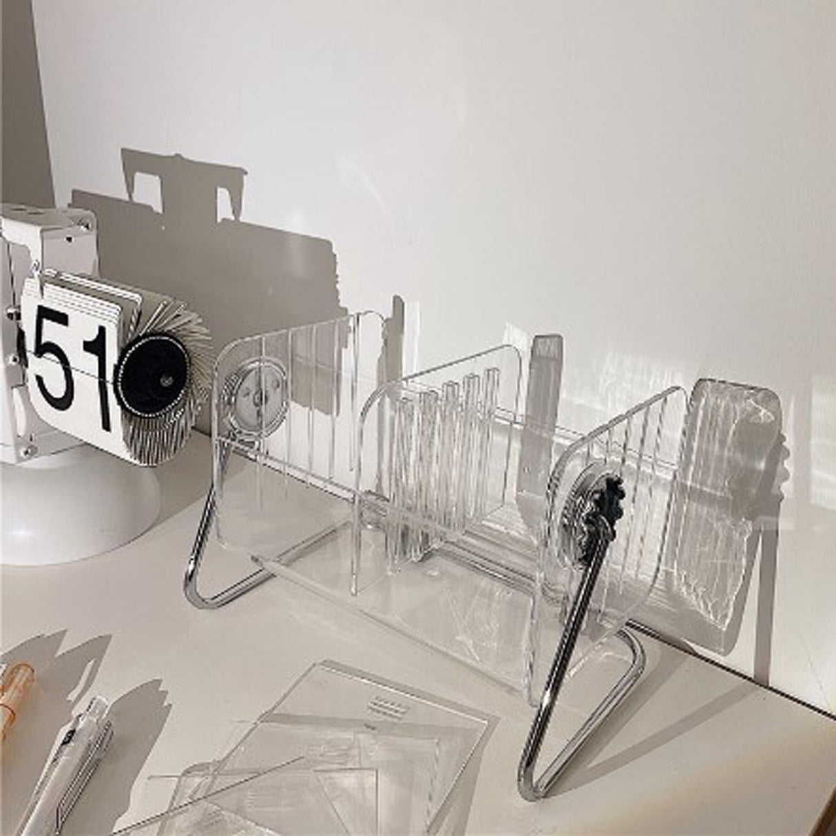 Clear Plastic Remote Control Holder Desk Organizer Transparent Mobile Phone Case Glasses Sundries Storage Box