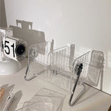 Clear Plastic Remote Control Holder Desk Organizer Transparent Mobile Phone Case Glasses Sundries Storage Box