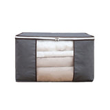 4Pcs Gray Quilt Storage Bag Organizer Large Capacity Breathable House Moving Clothes Packing Bag
