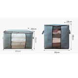 4Pcs Gray Quilt Storage Bag Organizer Large Capacity Breathable House Moving Clothes Packing Bag