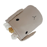 Fabric Storage Basket Collapsible Waterproof Cartoon Canvas Toy Organizer Laundry Basket for Playroom Bedroom Gray Rabbit Three Layers Thickened 35x40cm / 13.8x15.7in