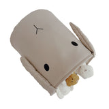 Fabric Storage Basket Collapsible Waterproof Cartoon Canvas Toy Organizer Laundry Basket for Playroom Bedroom Gray Rabbit Three Layers Thickened 35x40cm / 13.8x15.7in - Extra Image