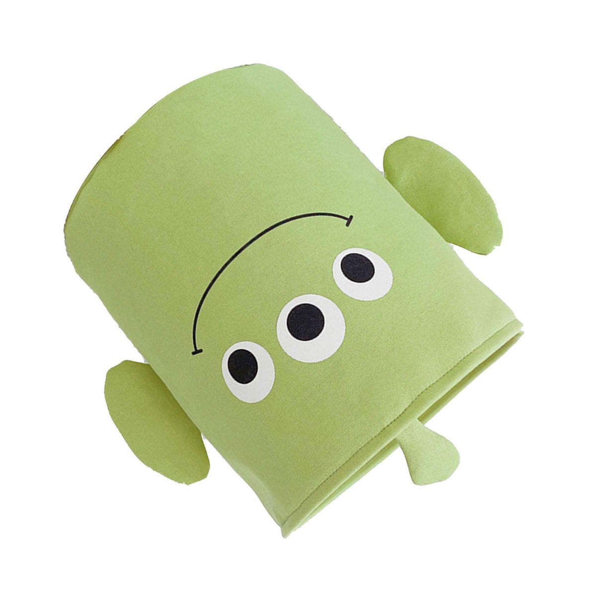 Fabric Storage Basket Collapsible Waterproof Cartoon Canvas Toy Organizer Laundry Basket for Playroom Bedroom Green Monster Three Layers Thickened 35x40cm / 13.8x15.7in
