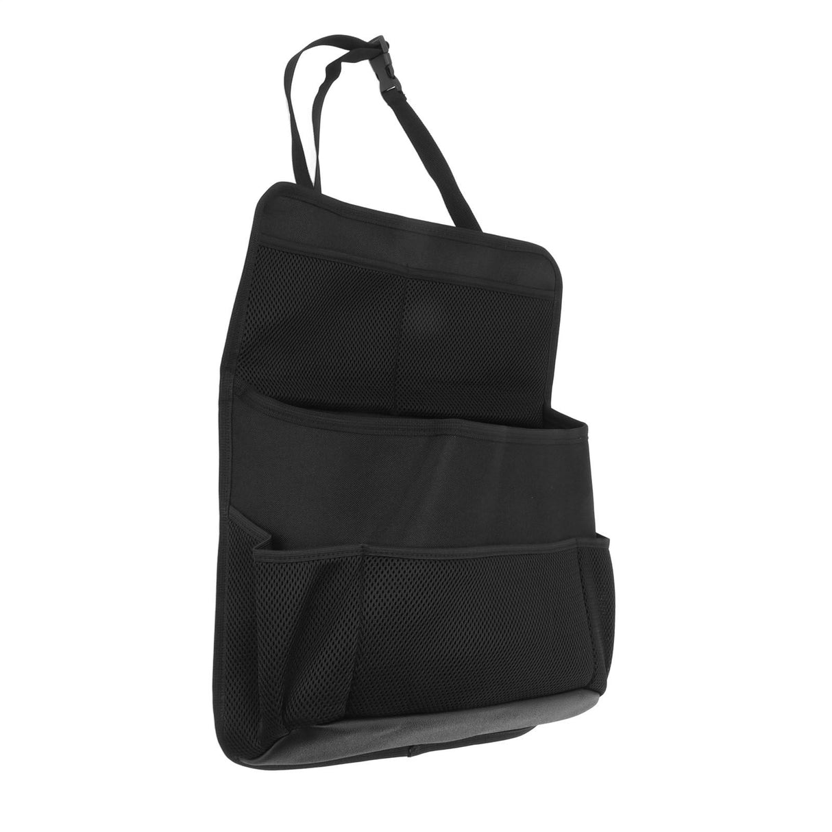 Car Back Seat Storage Bag with Strap Oxford Cloth PU Leather Muti Pocket Auto Backseat Holder