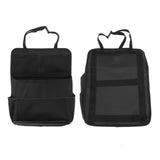 Car Back Seat Storage Bag with Strap Oxford Cloth PU Leather Muti Pocket Auto Backseat Holder