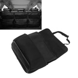 Car Back Seat Storage Bag with Strap Oxford Cloth PU Leather Muti Pocket Auto Backseat Holder