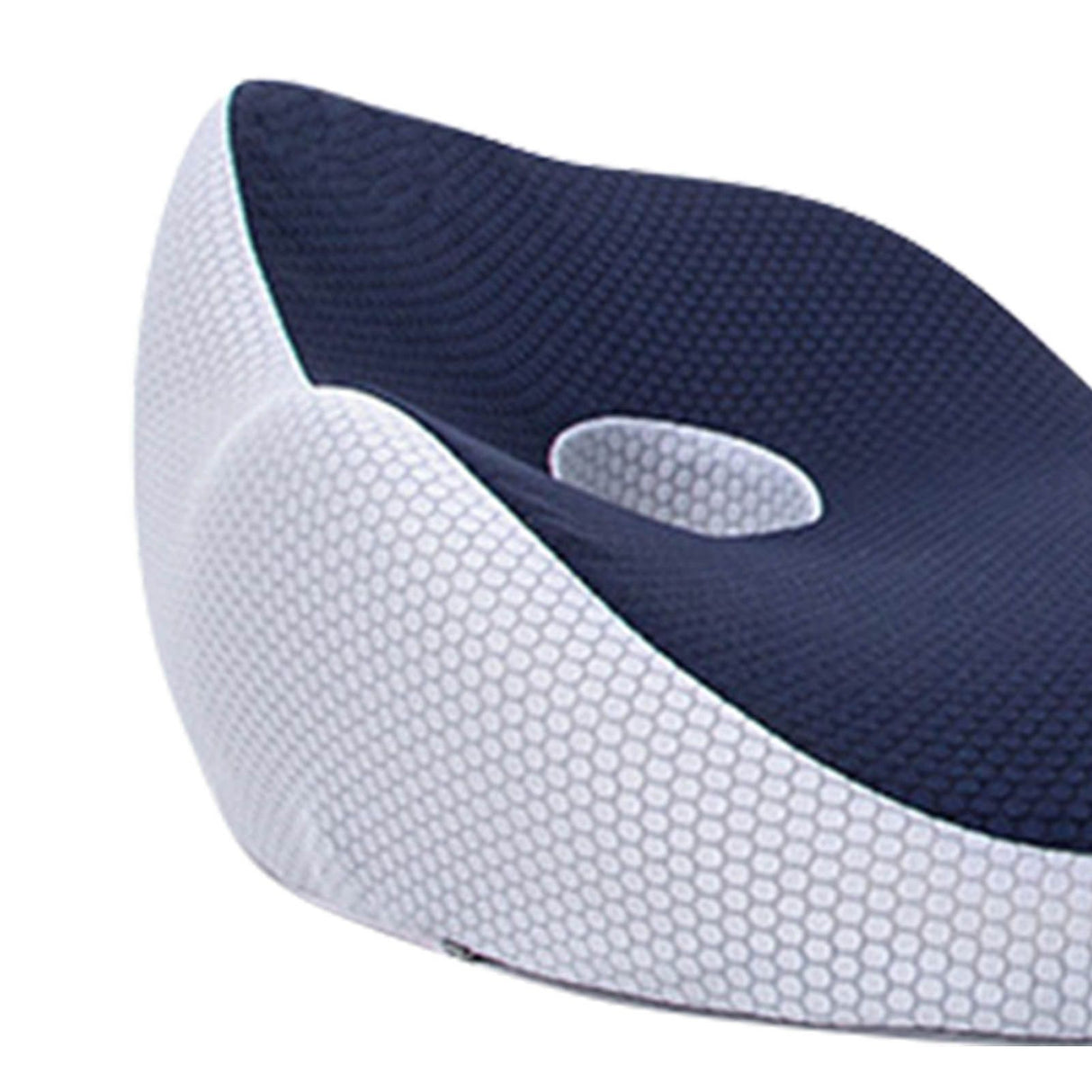 Seating Cushion Soft Comfortable Breathable Buckle Curved Chair Cushion for Office Working Dark Blue 48x39x14cm/18.9x15.4x5.5in(Approx.)