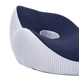 Seating Cushion Soft Comfortable Breathable Buckle Curved Chair Cushion for Office Working Dark Blue 48x39x14cm/18.9x15.4x5.5in(Approx.)
