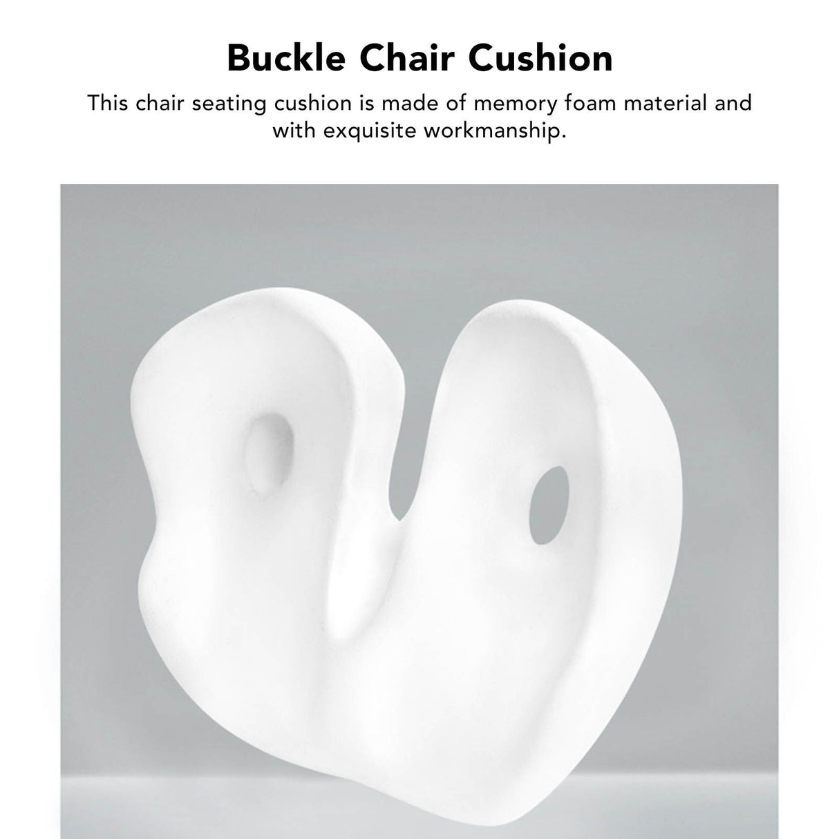Seating Cushion Soft Comfortable Breathable Buckle Curved Chair Cushion for Office Working Dark Blue 48x39x14cm/18.9x15.4x5.5in(Approx.)