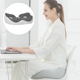 Seating Cushion Soft Comfortable Breathable Buckle Curved Chair Cushion for Office Working Dark Gray 48x39x14cm/18.9x15.4x5.5in(Approx.) - Rear View