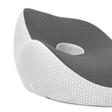 Seating Cushion Soft Comfortable Breathable Buckle Curved Chair Cushion for Office Working Dark Gray 48x39x14cm/18.9x15.4x5.5in(Approx.) - Close-Up Angle
