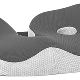 Seating Cushion Soft Comfortable Breathable Buckle Curved Chair Cushion for Office Working Dark Gray 48x39x14cm/18.9x15.4x5.5in(Approx.)