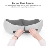 Seating Cushion Soft Comfortable Breathable Buckle Curved Chair Cushion for Office Working Dark Gray 48x39x14cm/18.9x15.4x5.5in(Approx.) - Extra Image