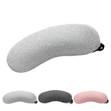 Lumbar Support Pillow Memory Foam Soft Good Resilience Reduce Pressure Ergonomic Back Waist Support Cushion Light Gray 47x21x13cm/18.5x8.3x5.1in - Front View