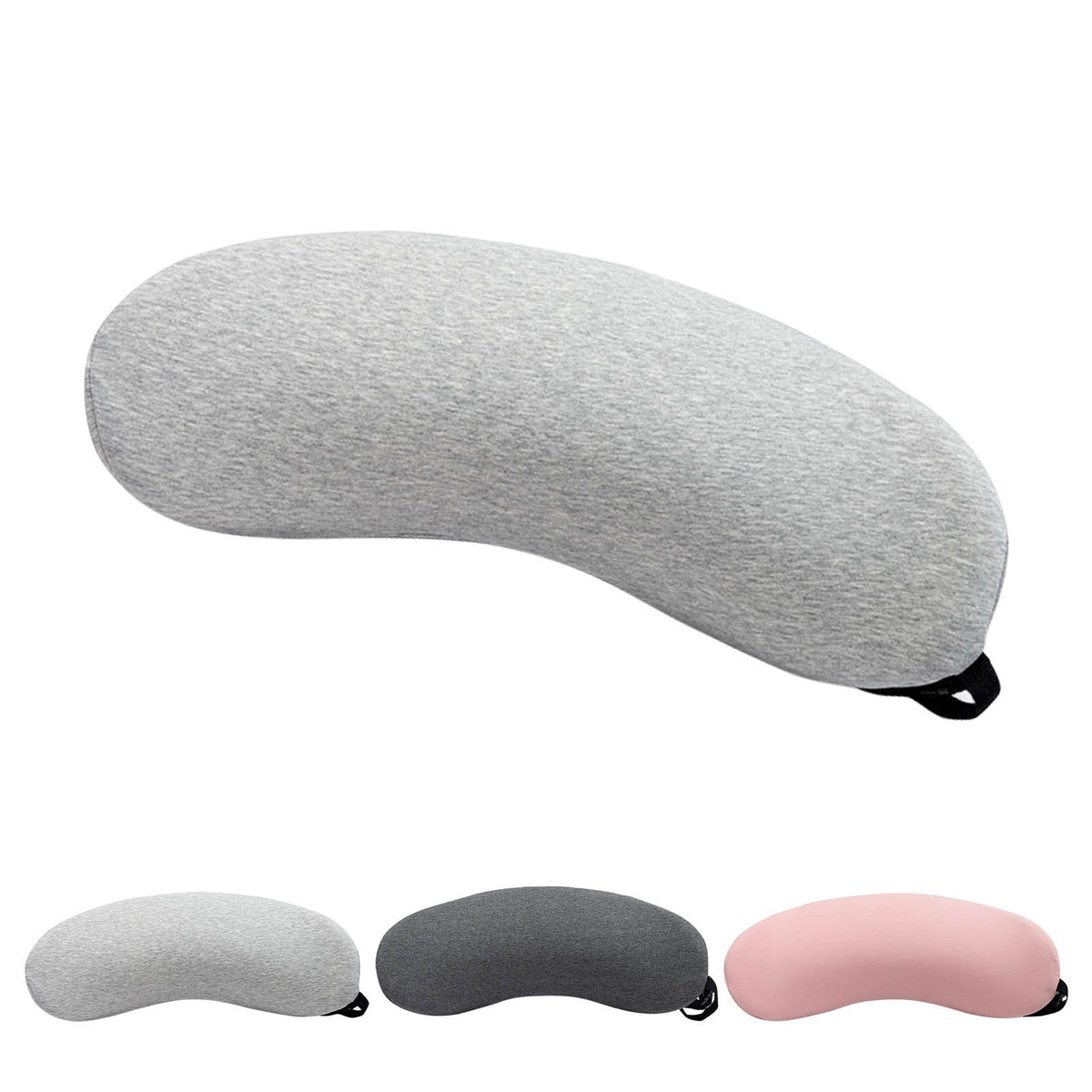 Lumbar Support Pillow Memory Foam Soft Good Resilience Reduce Pressure Ergonomic Back Waist Support Cushion Light Gray 47x21x13cm/18.5x8.3x5.1in